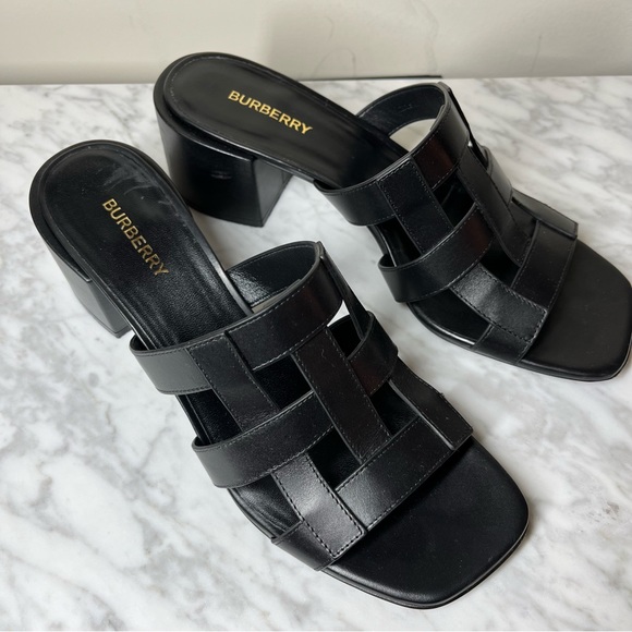 Burberry Shoes - Burberry Lyna Caged Sandals Block Heel